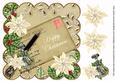 Cream Poinsettia Happy Christmas 8in Scallop Step by Step