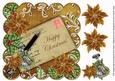 Gold Poinsettia Happy Christmas 8in Scallop Step by Step