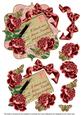 Red Rose If Friends Were 6in Bracket Decoupage Topper
