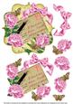 Pink Rose Lemon If Friends Were 6in Bracket Decoupage Topper