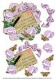 Lilac Rose If Friends Were 6in Bracket Decoupage Topper