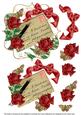 Red Rose If Friends Were 6in Bracket Decoupage Topper