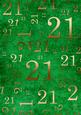 Dark Green Gold 21 Birthday A4 Backing Paper