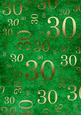 Dark Green Gold 30 Birthday A4 Backing Paper