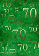 Dark Green Gold 70 Birthday A4 Backing Paper