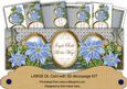 Pale Blue Poinsettia Jingle Bells Large Dl Card Kit