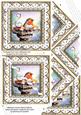 Blue Robin Flake 5in Scallop Triangle Corner Stacker