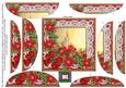 Single Candle Poinsettia 5in Rounded Spiral Stacker