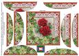 Christmas Roses Poinsettia 5in Rounded Spiral Stacker