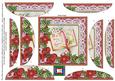 Glory Book Red Poinsettia 5in Rounded Spiral Stacker