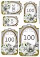 Silver Magnolia 100 Sentiment Tag Sheet