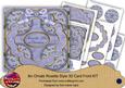 Blue Holly Across the Miles 3D Rosette 8in Card Front Kit