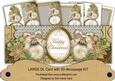 Cream Village Happy Christmas Large Dl Decoupage Card Kit
