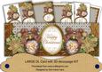 Snowy Village Happy Christmas Large Dl Decoupage Card Kit