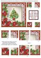 Elegant Tree Red Poinsettia 5in Quad Corner Stacker