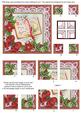 Glory Book Red Poinsettia 5in Quad Corner Stacker