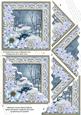 Blue Village Poinsettia 5in Triangle Wavy Corner Stacker