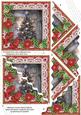 My Tree Red Poinsettia 5in Triangle Wavy Corner Stacker