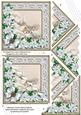 Ice Church Poinsettia 5in Triangle Wavy Corner Stacker