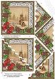 Snow Steeple Poinsettia 5in Triangle Wavy Corner Stacker