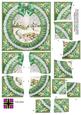 Pretty Snowscene Green Ruffle 5in Cross Stacker