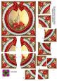 Single Candle Red Ruffle 5in Cross Stacker
