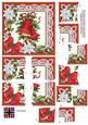 Christmas Bells Red Poinsettia 5in Cross Stacker