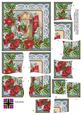 Christmas Door Red Poinsettia 5in Cross Stacker
