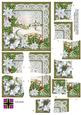 Pretty Snowscene Green Poinsettia 5in Cross Stacker