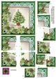 Elegant Tree Green Poinsettia 5in Cross Stacker