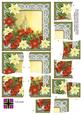 Single Candle Poinsettia 5in Cross Stacker