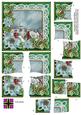 Rooftops Green Poinsettia 5in Cross Stacker