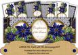 Dark Blue Poinsettia Compliments of Season Large Dl Card Kit