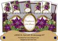 Dpurple Poinsettia Compliments of Season Large Dl Card Kit