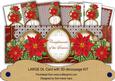Red Poinsettia Compliments of Season Large Dl Card Kit