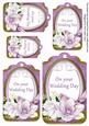 Light Lilac Magnolia Your Wedding Day Sentiment Tag Sheet