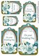 Teal Magnolia Your Wedding Day Sentiment Tag Sheet