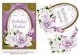 Lilac Magnolia Birthday Wishes Oval 7x5in Step by Step