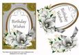 Silver Magnolia Birthday Wishes Oval 7x5in Step by Step