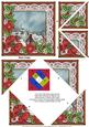 Rooftops Red Poinsettia 5in Triangle Spiral Stacker