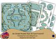 Dusky Teal Christmas Holly and Ivy 3D Rosette 8in Cf Kit