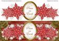 Red Snowflake Peace on Earth Large Dl Decoupage Topper