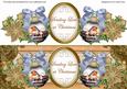 Blue Robin Love at Christmas Large Dl Decoupage Topper