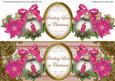 Pink Candle Love at Christmas Large Dl Decoupage Topper