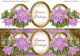 Lilac Poinsettia Seasons Greetings Large Dl Decoupage
