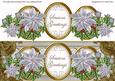 Silver Poinsettia Seasons Greetings Large Dl Decoupage
