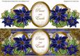 Dblue Poinsettia Peace on Earth Large Dl Decoupage Topper