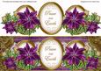 Dpurple Poinsettia Peace on Earth Large Dl Decoupage Topper