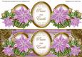 Lilac Poinsettia Peace on Earth Large Dl Decoupage Topper