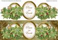 Olive Poinsettia Peace on Earth Large Dl Decoupage Topper